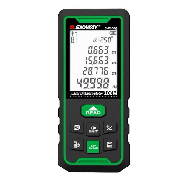 SNDWAY SW100G High-precision Indoor and Outdoor Green Laser Rangefinder, Distance: 100m - free shipping - PMC TechLife - Order now!
