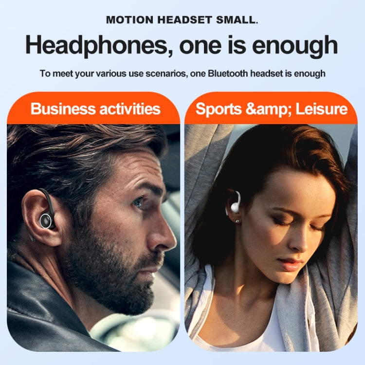 A1S Bluetooth Earphone Hanging Ear Incorporation True Sound Sports Single Ear Headset(White) - Bluetooth Earphone by PMC TechLife | Online Shopping South Africa | PMC TechLife
