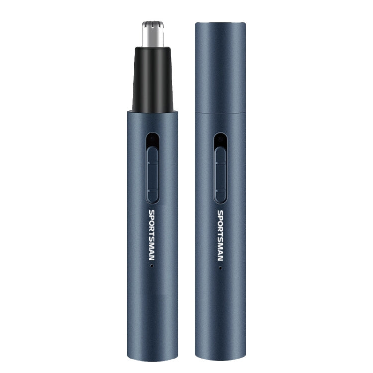 SPORTSMAN Metal Aluminum Tube Body Rechargeable Nose Hair Device, Style: Sideburns 2 In 1(Sea Blue) - free shipping - PMC TechLife - Order now!