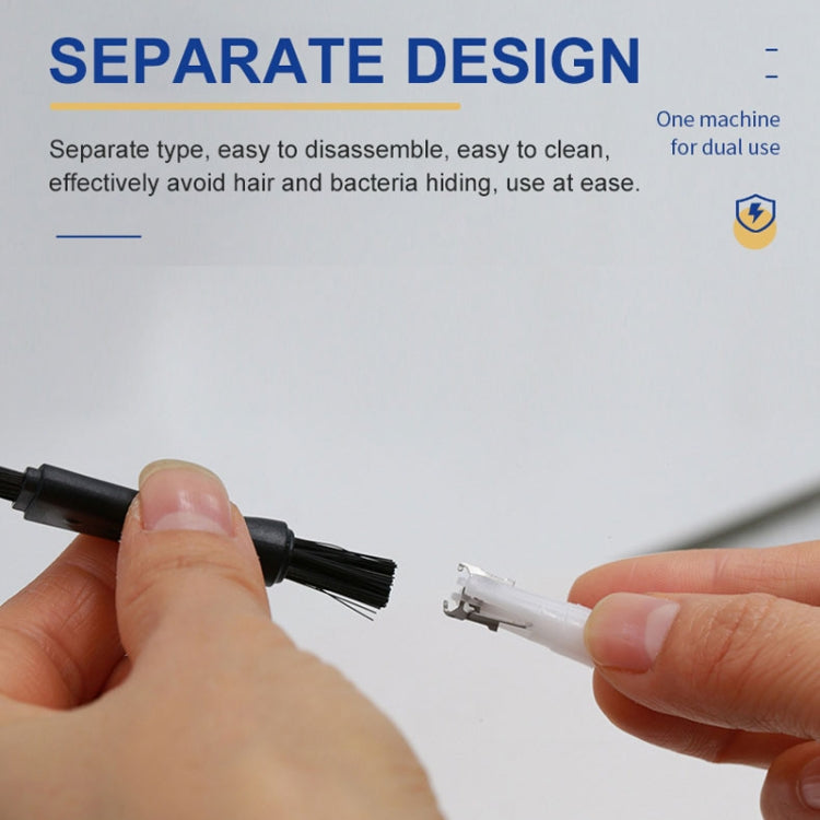 SPORTSMAN Metal Aluminum Tube Body Rechargeable Nose Hair Device, Style: Eyebrow 2 In 1(Black) - free shipping - PMC TechLife - Order now!