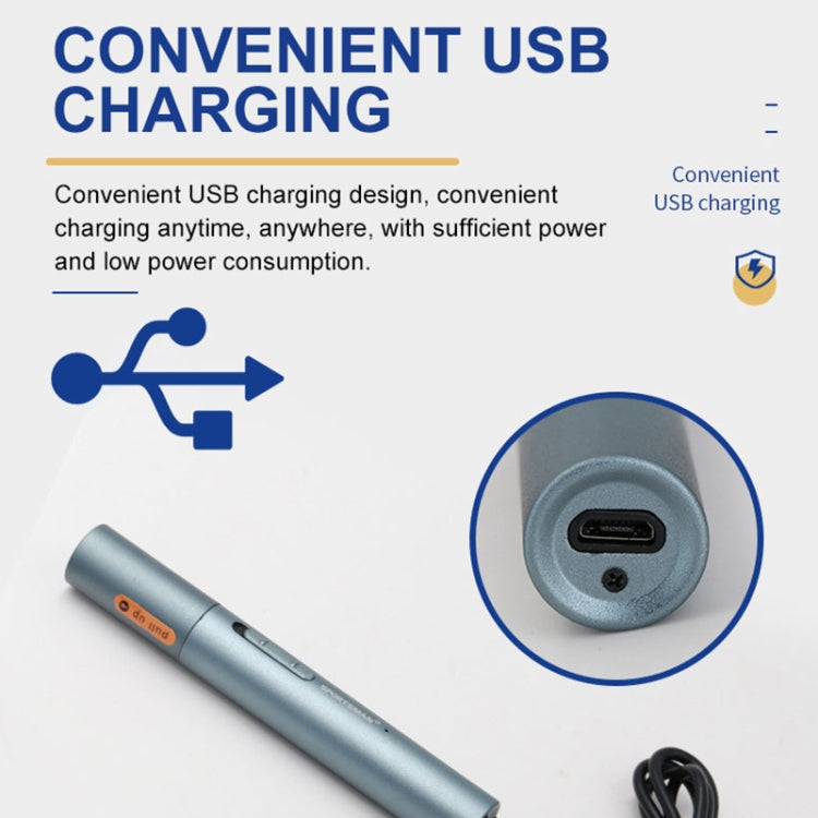 SPORTSMAN Metal Aluminum Tube Body Rechargeable Nose Hair Device, Style: Eyebrow 2 In 1(Black) - free shipping - PMC TechLife - Order now!