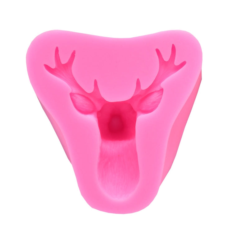 Deer Head Silicone Fondant Cake Mold(Pink) - Food Molds by PMC TechLife | Online Shopping South Africa | PMC TechLife
