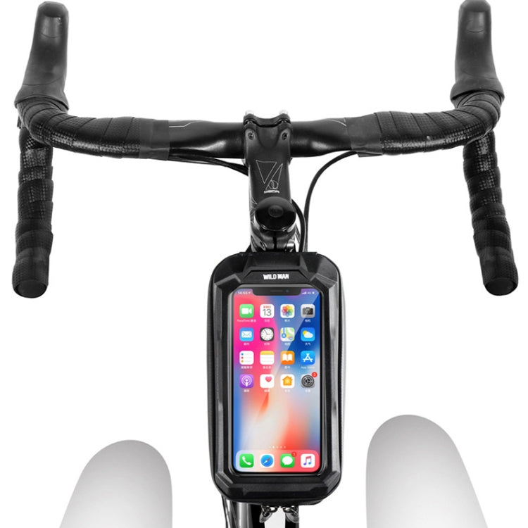 WILD MAN X2 1L Hard Shell EVA Bicycle Front Beam Bag(Black) - Bicycle Bags by WILD MAN | Online Shopping South Africa | PMC TechLife | Buy Now Pay Later Mobicred
