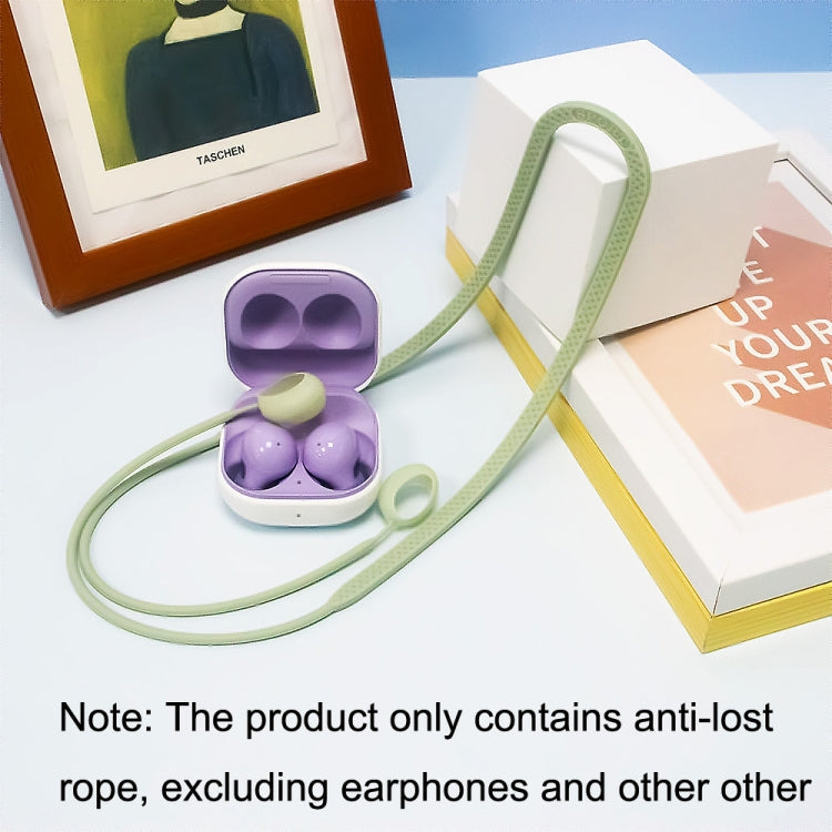 2 PCS Bluetooth Earphone Silicone Anti-Lost Cord For Samsung Glaxy Buds 2(Luminous Fragrant Green) - Anti-lost & Holder by PMC TechLife | Online Shopping South Africa | PMC TechLife