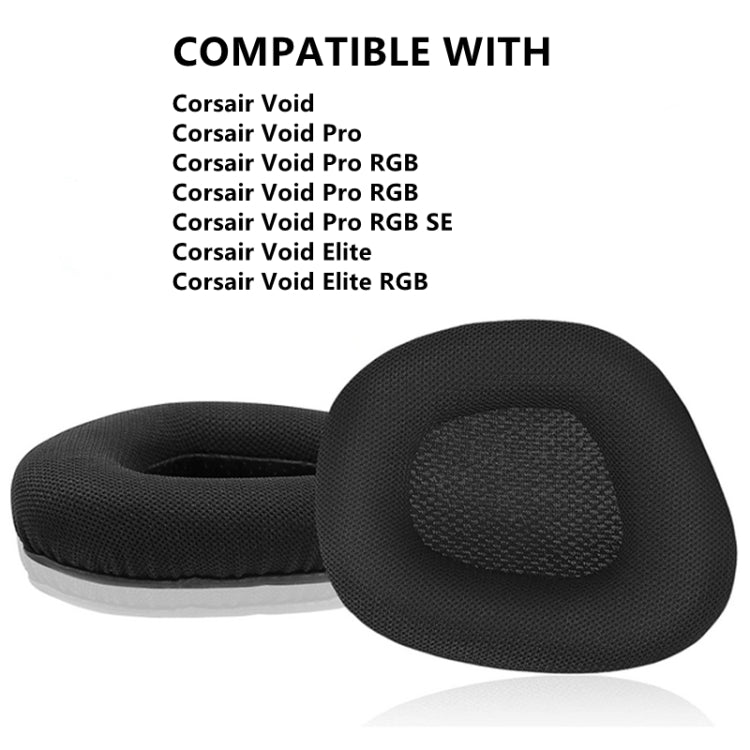 2 PCS Replacement Earpads for Corsair Void Pro Elite,Style: Black Grid - Earmuff & Pad by PMC TechLife | Online Shopping South Africa | PMC TechLife