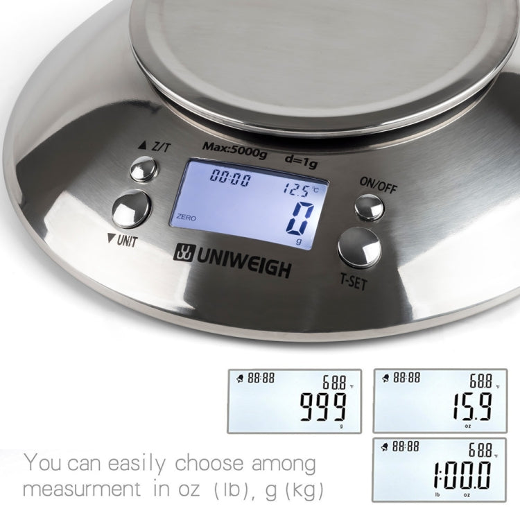5kg/1g  High Precision Kitchen Scale Roasting Electronic Scale Coffee Scale with  Alarm Timer(Silver) - Kitchen Scales by PMC TechLife | Online Shopping South Africa | PMC TechLife