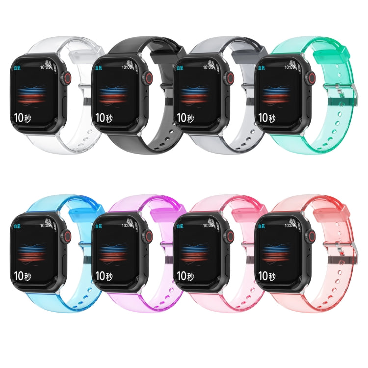 TPU Fuel Injection Watch Band For Apple Watch Series 7 41mm /6&SE&5&4 40mm /3&2&1 38mm(Transparent Blue) - Watch Bands by null | Online Shopping South Africa | PMC TechLife | Buy Now Pay Later Mobicred