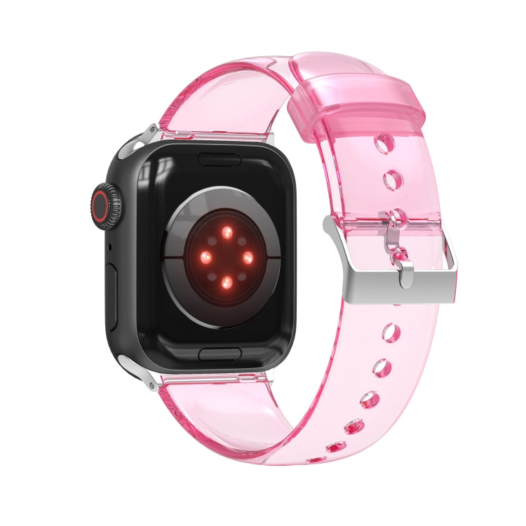 TPU Fuel Injection Watch Band For Apple Watch Series 7 45mm /6&SE&5&4 44mm /3&2&1 42mm(Transparent  Gray) - Watch Bands by null | Online Shopping South Africa | PMC TechLife | Buy Now Pay Later Mobicred