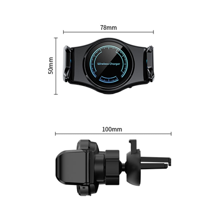 15W Mini Car Wireless Charger Phone Smart Sensing Holder(Gold) - Wireless Charger Holders by PMC TechLife | Online Shopping South Africa | PMC TechLife