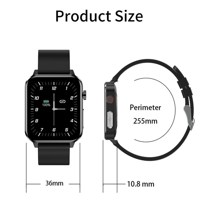 LOANIY E86 1.7 Inch Heart Rate Monitoring Smart Bluetooth Watch, Color: Black Steel - free shipping - PMC TechLife - Order now!