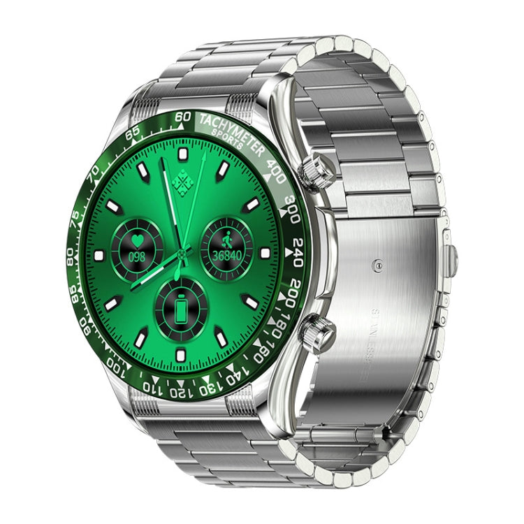 LOANIY E18 Pro Smart Bluetooth Calling Watch with NFC Function, Color: Green Silver Steel - Smart Watches by LOANIY | Online Shopping South Africa | PMC TechLife | Buy Now Pay Later Mobicred