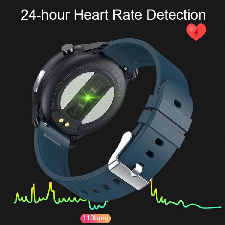LOANIY E80 1.3 Inch Heart Rate Detection Smart Watch, Color: Black Silicone - free shipping - PMC TechLife - Order now!
