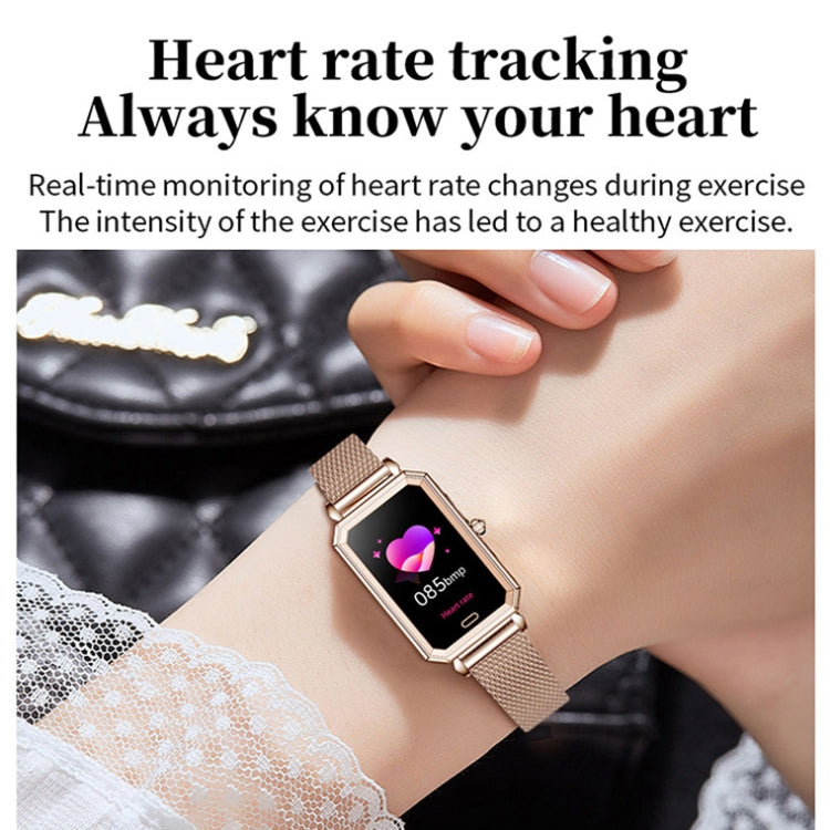 LOANIY HT2 1.28 Inch Heart Rate Detection Pedometer Smart Watch, Color: Gold Steel - free shipping - PMC TechLife - Order now!