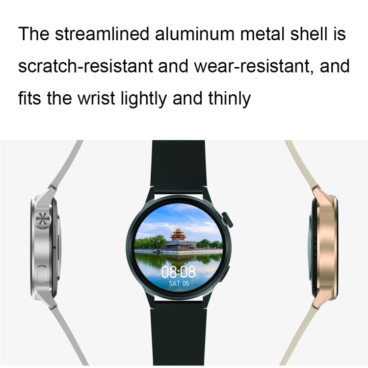 Wearkey DT4+ 1.36 Inch HD Screen Smart Call watch with NFC Function, Color: Gold Steel - free shipping - PMC TechLife - Order now!