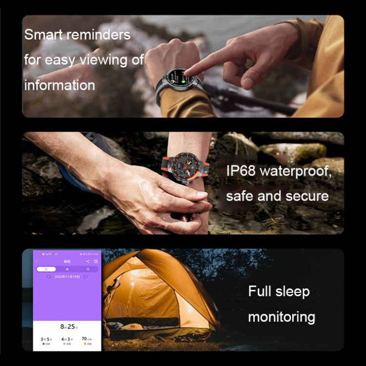 Wearkey E15 1.28 Inch Smart Heart Rate Monitoring Touch Screen Watch(Orange) - free shipping - PMC TechLife - Order now!