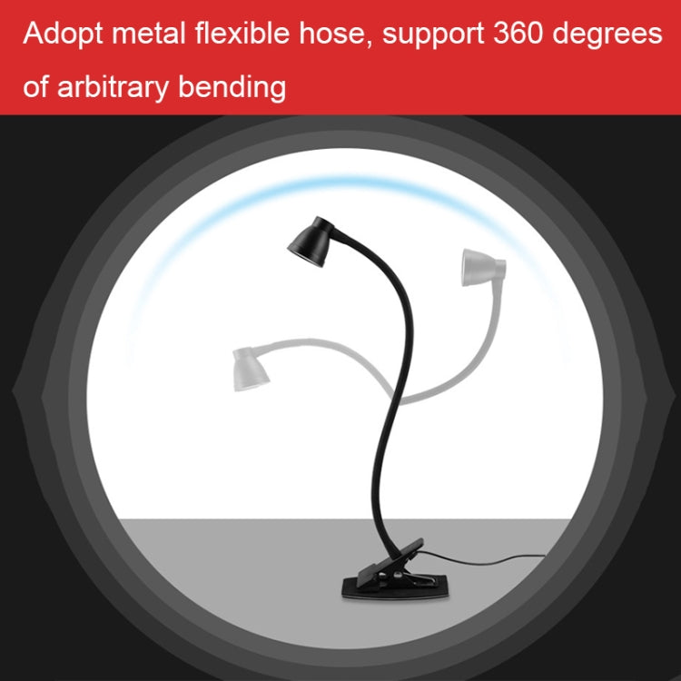 668A001 USB 360 Degree Bend Hose Desk Lamp, Spec: Black Two-speed Dimming -  by PMC TechLife | Online Shopping South Africa | PMC TechLife