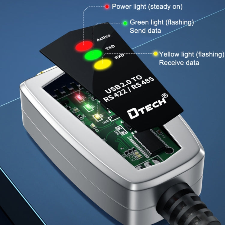 DTECH DT-5119 0.5m USB To RS485/422 Industrial Converter Serial Line Communication Adapter - free shipping - PMC TechLife - Order now!