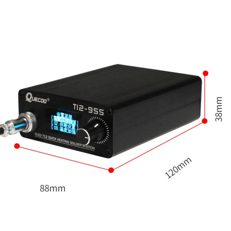 QUECOO 1.3-inch Screen Constant Temperature Soldering Iron, Set: US Plug (955+M8) - free shipping - PMC TechLife - Order now!