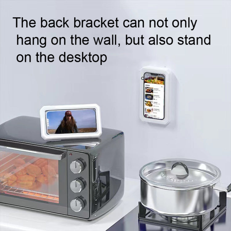 Retractable Rotating Bathroom Waterproof Mobile Phone Box Wall Mount Mobile Phone Holder(Green) - Hand-Sticking Bracket by PMC TechLife | Online Shopping South Africa | PMC TechLife