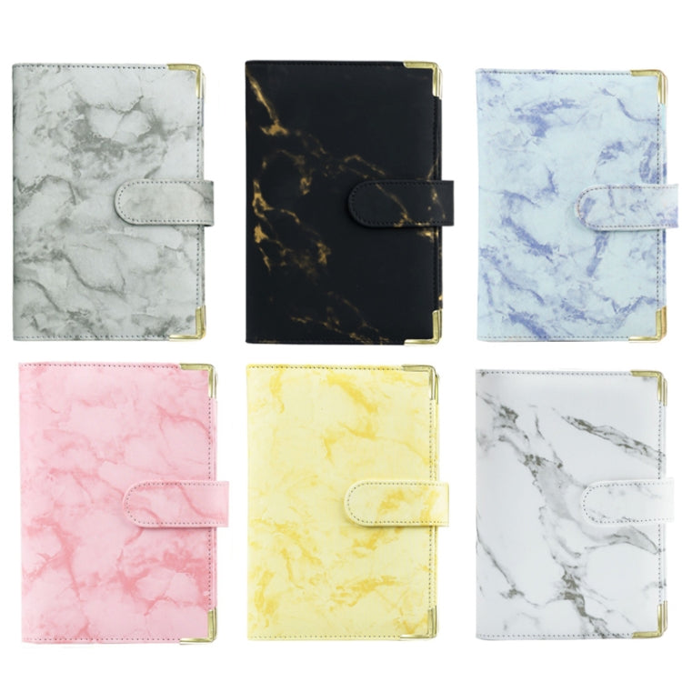 A6 Binder Budget Book Marbled Notebook PU Leather Binder(Black) - Notebooks by null | Online Shopping South Africa | PMC TechLife | Buy Now Pay Later Mobicred