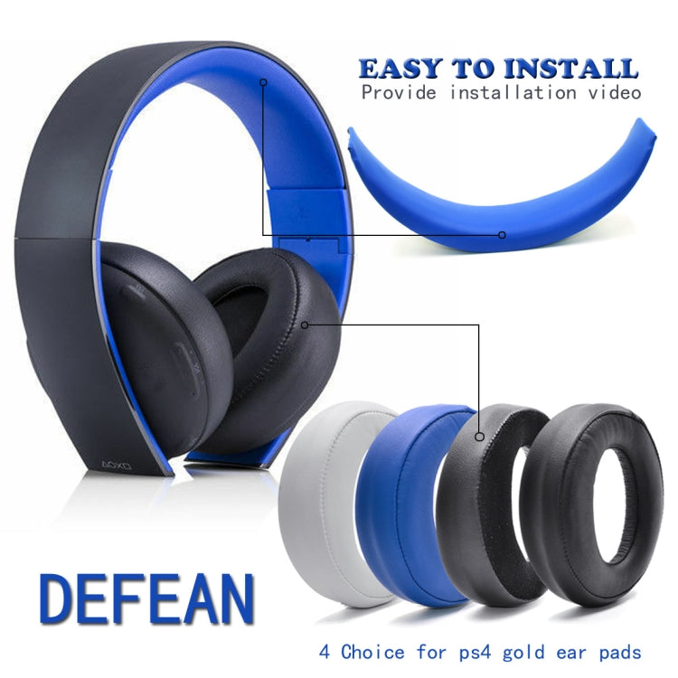 2 PCS Headphone Sponge Cover for SONY PS3 PS4 7.1 Gold,Style: Burlap Grey Earpads - Earmuff & Pad by PMC TechLife | Online Shopping South Africa | PMC TechLife