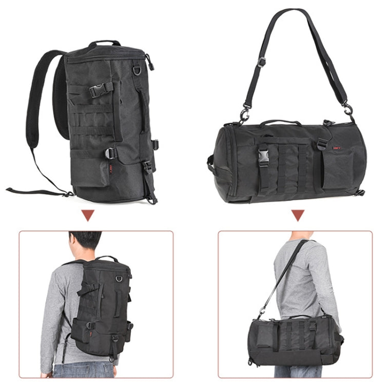 LEO 28085 Cylina Shape Fishing Gear Backpack Fishing Rod Outdoor Shoulder Bag(28085-B Black) - free shipping - PMC TechLife - Order now!
