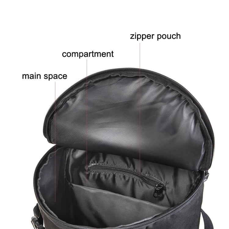 LEO 28085 Cylina Shape Fishing Gear Backpack Fishing Rod Outdoor Shoulder Bag(28085-B Black) - free shipping - PMC TechLife - Order now!
