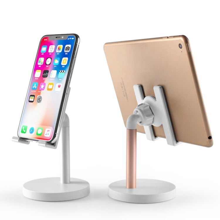 MT-100 Round Bottom Column Multi-Angle Adjustable Mobile Phone Tablet Holder(Champagne) - Desktop Holder by PMC TechLife | Online Shopping South Africa | PMC TechLife