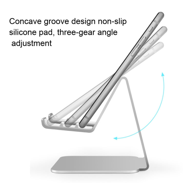 3-gear Adjustable Lazy Metal Mobile Phone Tablet Bracket(Black) - Desktop Holder by PMC TechLife | Online Shopping South Africa | PMC TechLife