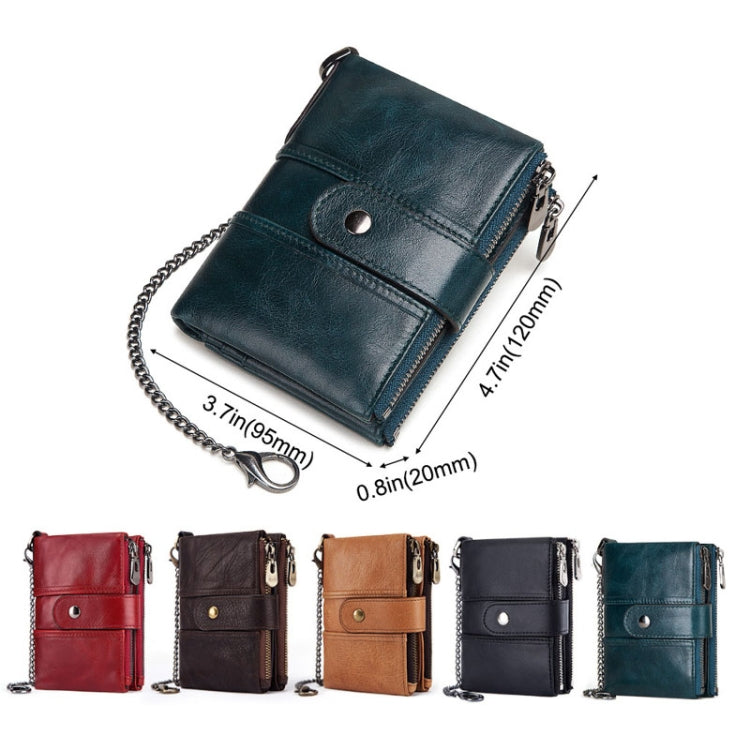 BP804 RFID Anti-Theft Wallet Multi-Function Buckle Zipper Retro Leisure Coin Purse(Black) - Antimagnetic RFID Package by PMC TechLife | Online Shopping South Africa | PMC TechLife | Buy Now Pay Later Mobicred