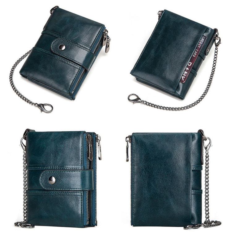 BP804 RFID Anti-Theft Wallet Multi-Function Buckle Zipper Retro Leisure Coin Purse(Brown) - Antimagnetic RFID Package by PMC TechLife | Online Shopping South Africa | PMC TechLife | Buy Now Pay Later Mobicred