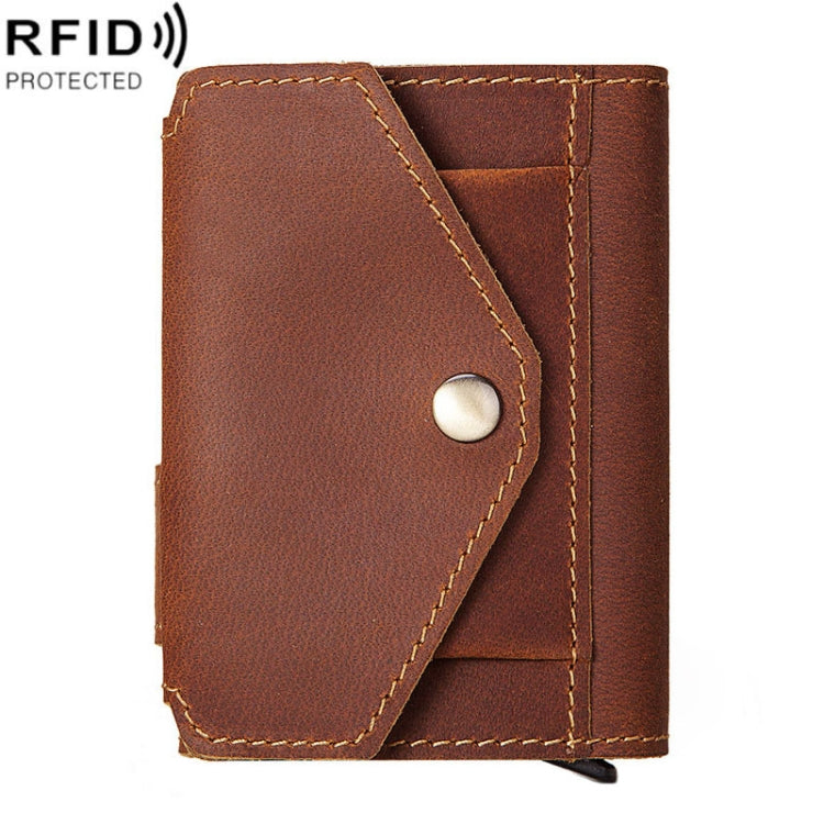 HUMERPAUL BP906 Credit Card Cover RFID Anti-Theft Brush Card Bag(Brown) - free shipping - PMC TechLife - Order now!