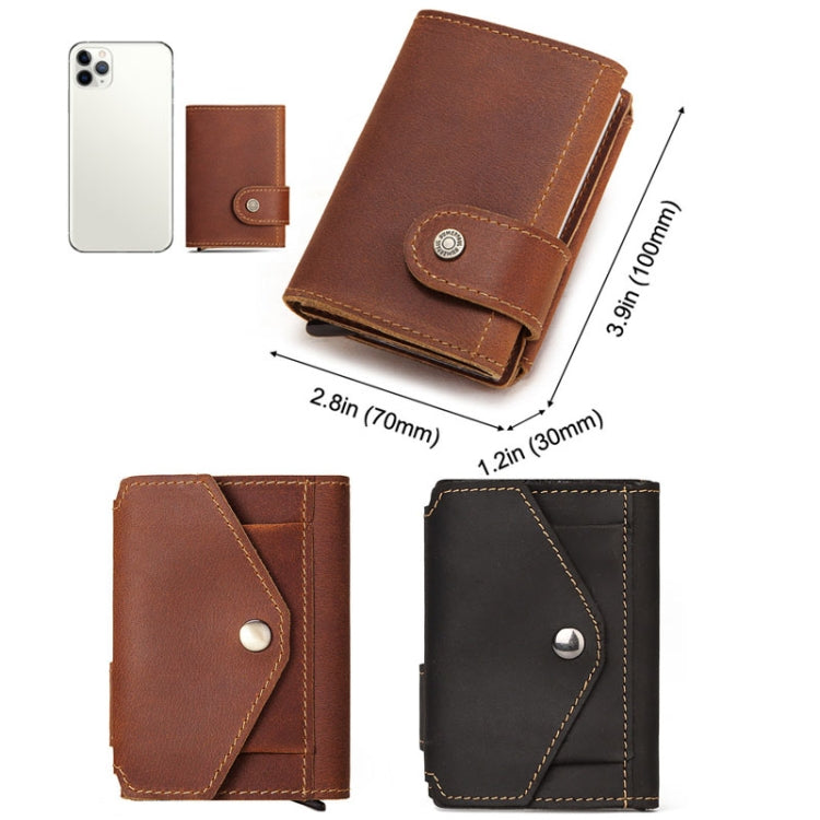 HUMERPAUL BP906 Credit Card Cover RFID Anti-Theft Brush Card Bag(Brown) - free shipping - PMC TechLife - Order now!