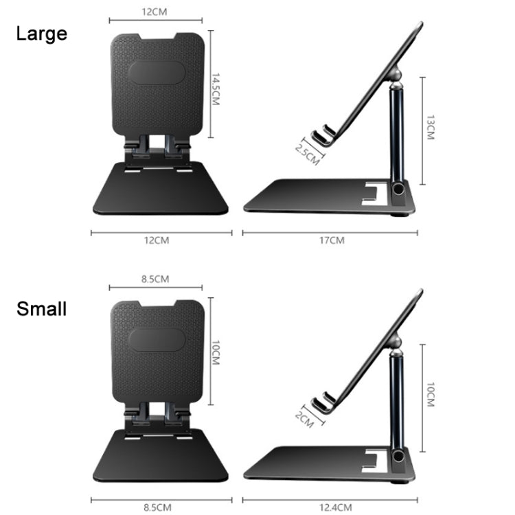 Tablet Mobile Phone Desktop Double Pole Lifting Folding Bracket, Color: Black (Large) - Desktop Holder by PMC TechLife | Online Shopping South Africa | PMC TechLife