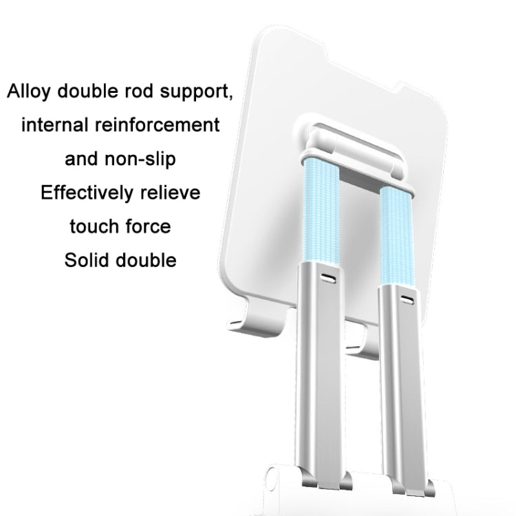 Tablet Mobile Phone Desktop Double Pole Lifting Folding Bracket, Color: White (Small) - Desktop Holder by PMC TechLife | Online Shopping South Africa | PMC TechLife
