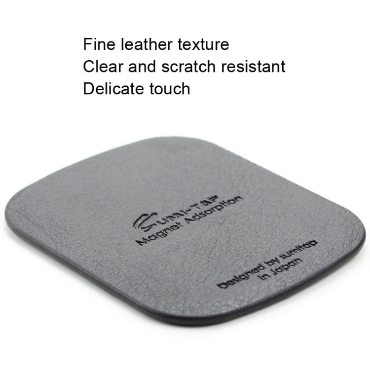 SUMITAP STHP-C40 Leather Square Magnetic Sheet Magnetic Car Phone Holder Accessories(Brown) - Hand-Sticking Bracket by SUMITAP | Online Shopping South Africa | PMC TechLife | Buy Now Pay Later Mobicred
