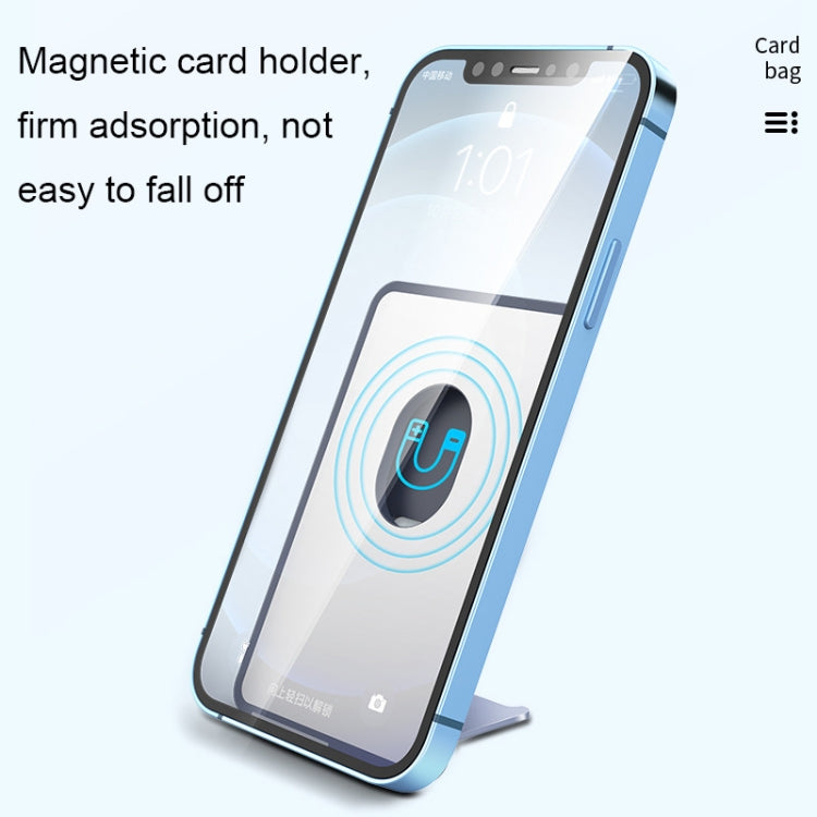 CY133H Silicone Magnetic Phone Holder with Card Holder Function(Peak Blue) - Hand-Sticking Bracket by PMC TechLife | Online Shopping South Africa | PMC TechLife