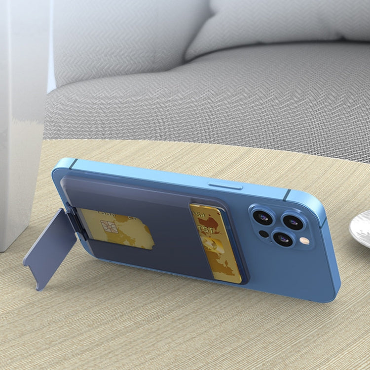 CY133H Silicone Magnetic Phone Holder with Card Holder Function(Peak Blue) - Hand-Sticking Bracket by PMC TechLife | Online Shopping South Africa | PMC TechLife