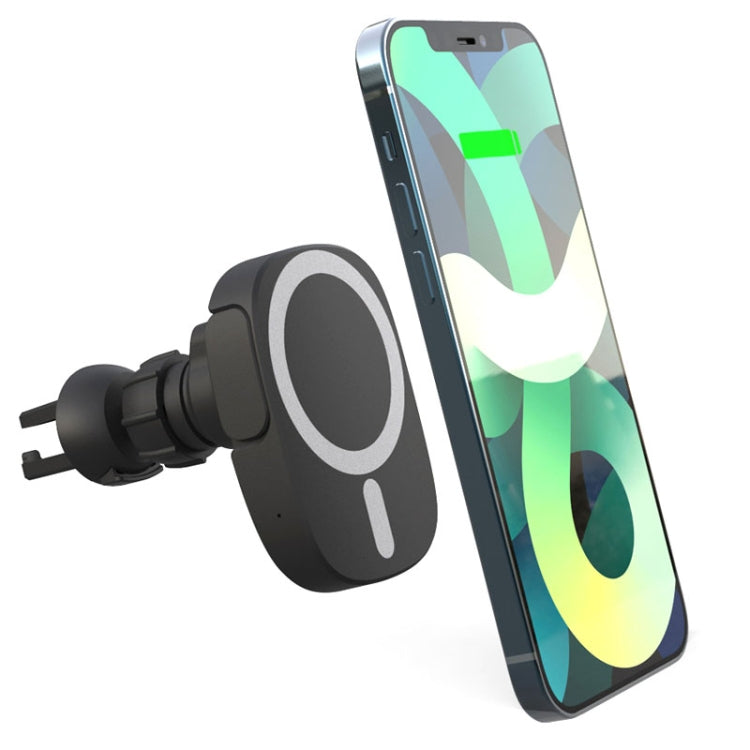 15W Intelligent Car Magnetic Wireless Charging Stand For IPhone 12 / 13 Series (Black) - Wireless Charger Holders by PMC TechLife | Online Shopping South Africa | PMC TechLife