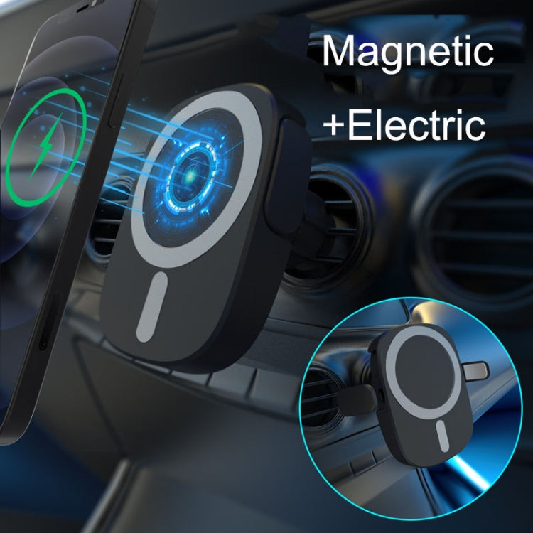 15W Intelligent Car Magnetic Wireless Charging Stand For IPhone 12 / 13 Series (Black) - Wireless Charger Holders by PMC TechLife | Online Shopping South Africa | PMC TechLife