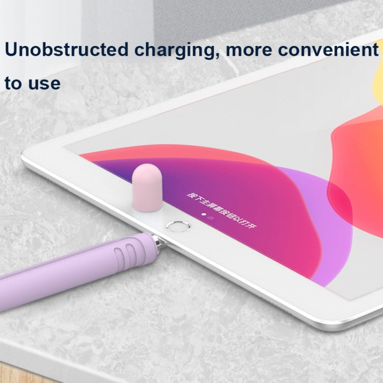 CY152 Magnetic Silicone Storage Colorblock Pen Holder For Apple Pencil 1(Purple) - Pencil Accessories by PMC TechLife | Online Shopping South Africa | PMC TechLife