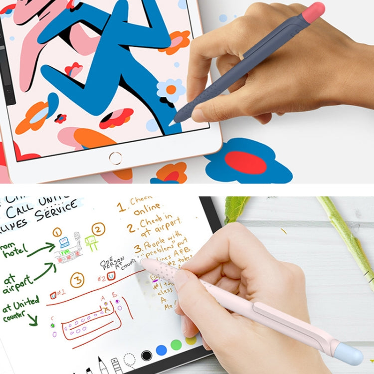 CY152 Magnetic Silicone Storage Colorblock Pen Holder For Apple Pencil 1(Purple) - Pencil Accessories by PMC TechLife | Online Shopping South Africa | PMC TechLife