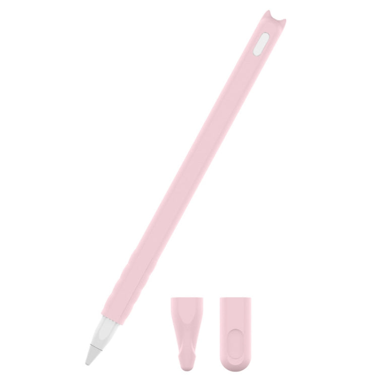 2 PCS Cartoon Touch Silicone Pen Case For Apple Pencil 2(Light Pink) - Pencil Accessories by PMC TechLife | Online Shopping South Africa | PMC TechLife