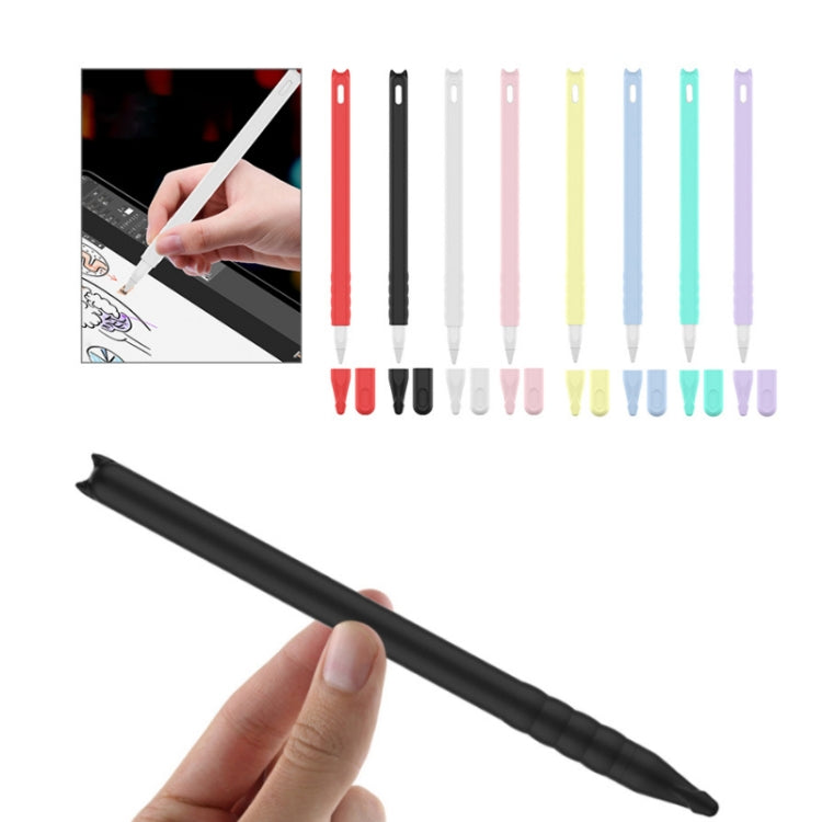 2 PCS Cartoon Touch Silicone Pen Case For Apple Pencil 2(Light Purple) - Pencil Accessories by PMC TechLife | Online Shopping South Africa | PMC TechLife