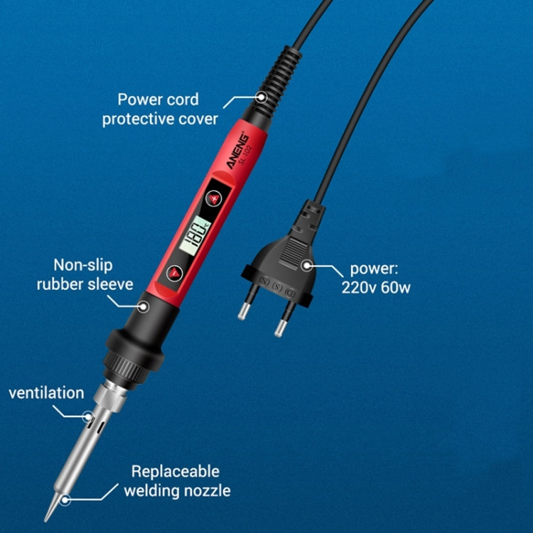 ANENG SL102 24pcs/set Digital Thermostat Household Constant Temperature Soldering Iron Set 60W Internal Heat Welding Tool Kit(EU Plug) - free shipping - PMC TechLife - Order now!