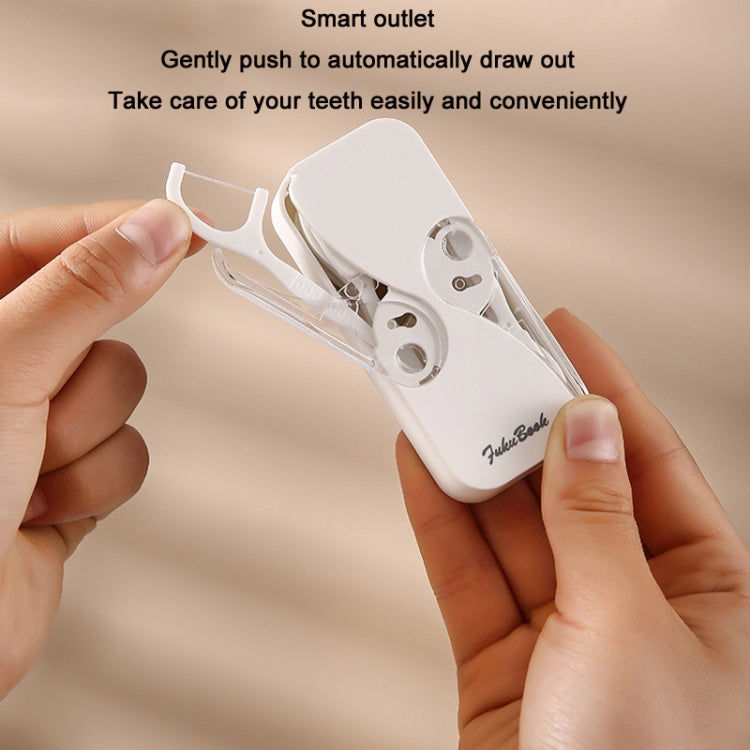 FukuBook Portable Mini Automatic Opening and Closing Floss Storage Box with Floss(Black) - Oral Irrigators by FukuBook | Online Shopping South Africa | PMC TechLife | Buy Now Pay Later Mobicred