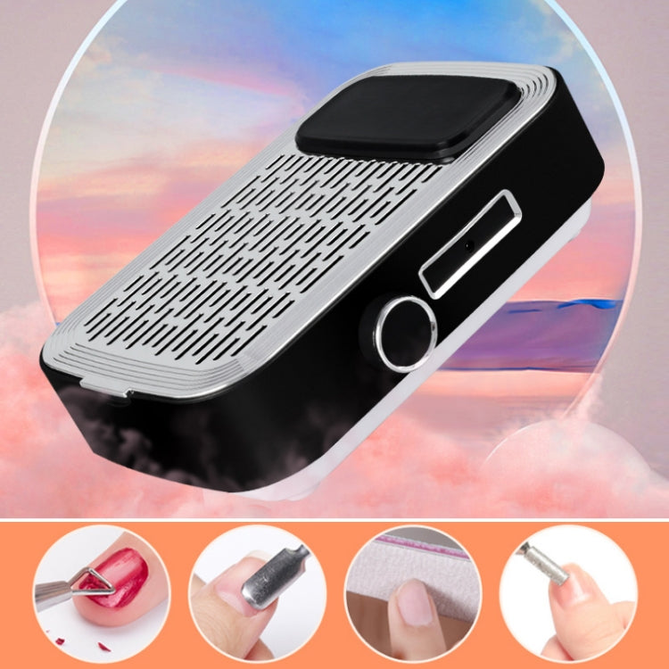80W Wireless Rechargeable Nail Vacuum Cleaner, Specification: EU Plug (Black) - Nail Art Equipment by PMC TechLife | Online Shopping South Africa | PMC TechLife