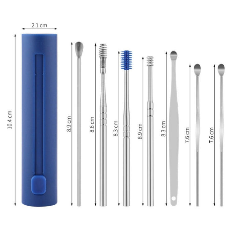 2 Packs Push-Pull Cylinder Storage Ear Scoop Set, Specification: 6 PCS/Set Black - Ear Care Tools by PMC TechLife | Online Shopping South Africa | PMC TechLife