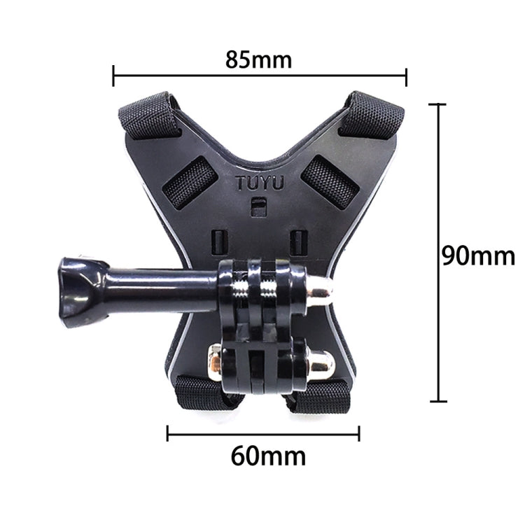 TUYU Motorcycle Helmet Chin Action Camera Mobile Phone Mounting Bracket Blue Bracket - Helmet Mount by TUYU | Online Shopping South Africa | PMC TechLife | Buy Now Pay Later Mobicred