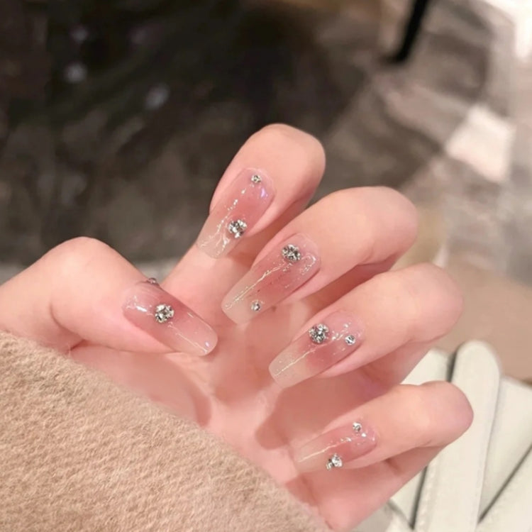 2 Sets Nail Art 6 Grid Pointed Bottom Diamond Nail Jewelry, Specification: 06 Light Pink - Nail Stickers by PMC TechLife | Online Shopping South Africa | PMC TechLife | Buy Now Pay Later Mobicred